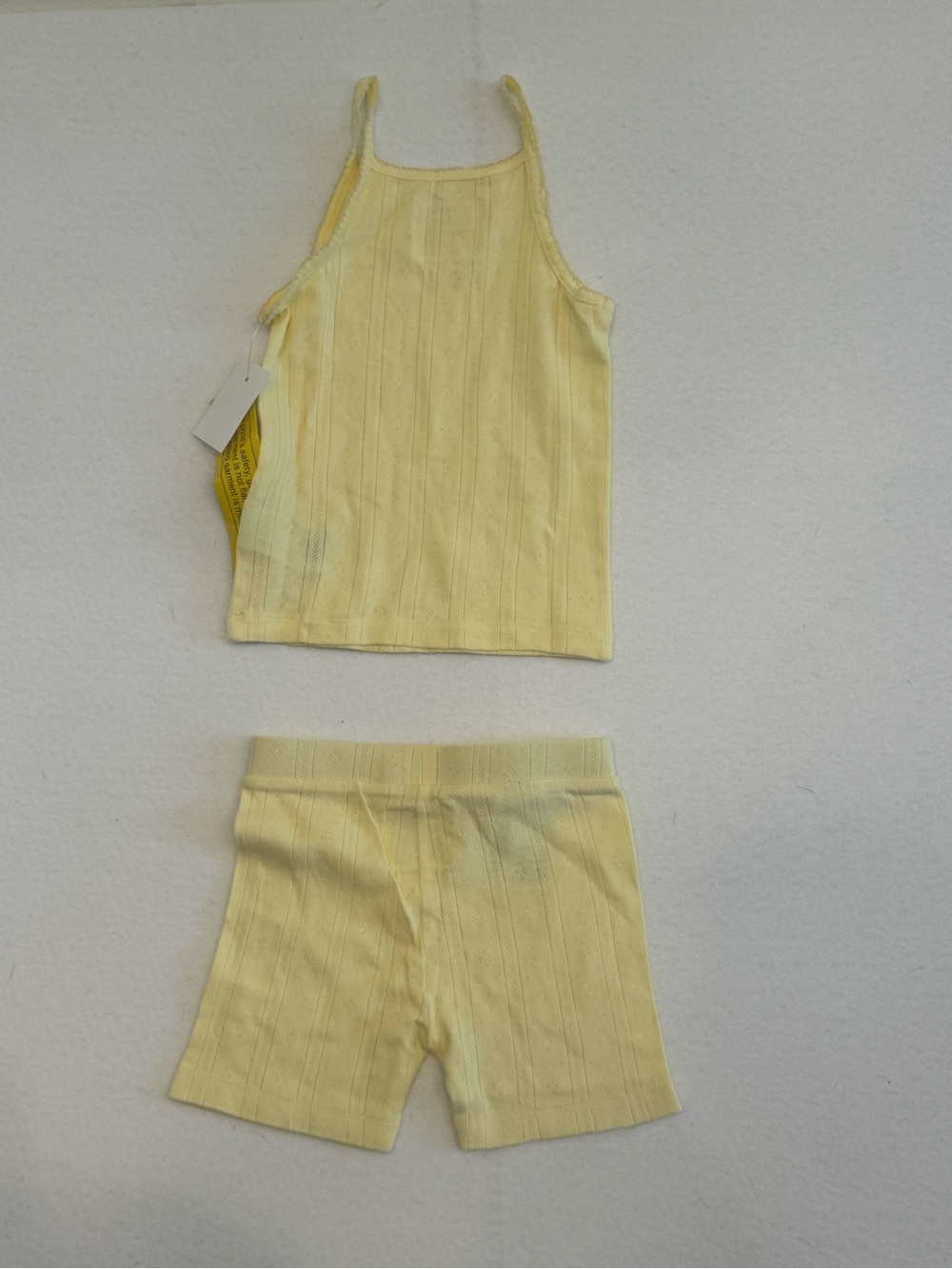 Crewcuts Pale Yellow Ribbed Tank & Shorts Set - Picture 3 of 3